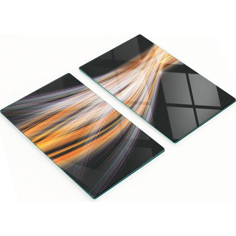 Tableros de vidrio duraderos y elegantes con un patr贸n de arte abstracto de 2x30x52 cm.