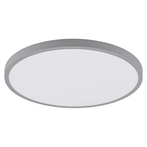 Eglo Fueva 1 Plafoniera a LED, 1 Lampada, Diametro 40 cm, Bianco Caldo, Alluminio, Plastica, Argento, Bianco (1/4)