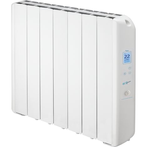 Radiateur électrique à inertie fluide 770W FARHO Eco Green 07 Eléments Blanc Programmable Basse Consommation Garantie 20 ans (1/2)