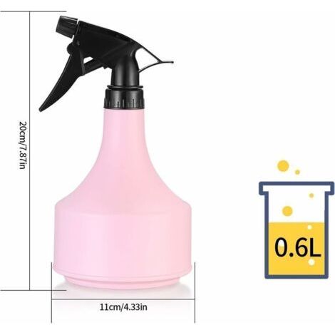 2 Pièces Pulverisateur Vide, 500ML Vaporisateur Bouteilles Plastique, Flacon Spray Vide, Brumisateurs Eau Rechargeable à Pompe, Pulvérisateur pour Plantes, Jardin, Cuisine, Interieur - Rose+Bleu (1/3)