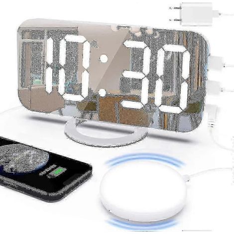 Un réveil bruyant avec vibration, compatible avec les gros dormeurs, et un réveil à double vibration avec chargeur USB, conçu spécifiquement pour les personnes malentendantes. (1/5)