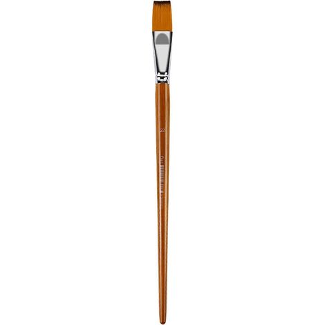 Pinceau de qualité professionnelle pour peinture à l'huile, acrylique et aquarelle, à poils souples en nylon, manche ergonomique en bois, multicolore. (1/5)