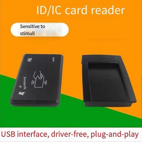 Lecteur de cartes RFID IC+ID 13,56 MHz réglable 14443A, lecteur de cartes à puce à courte portée avec capteur USB et lecteur de cartes de contrôle d'accès (1/5)