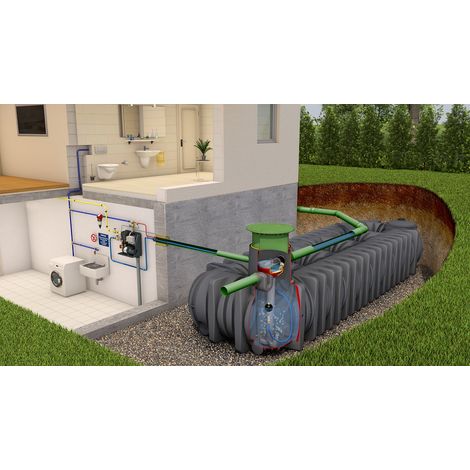 PLATIN XL Flachtank Pak.10000L DN160 Haus Professionell beg.