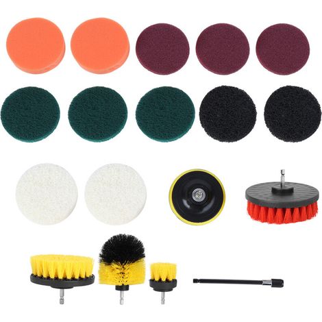 18 Pièces Brosses de Nettoyage pour Perceuse, Kit Accessoires Électriques pour Nettoyage Profond Maison (1/5)