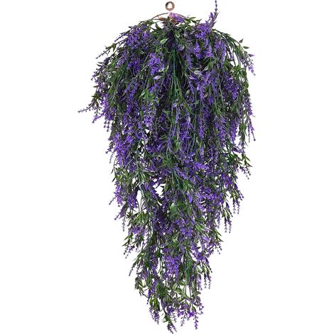 Plante Suspendue Lavande Artificielle - Fausse Plante Grimpante Pour Décoration Intérieure Extérieure - Idéale Pour Jardin Maison Mariage Printemps - 1 Pièce (1/5)