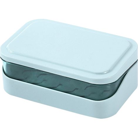 JANMIR-Boîte à savon avec étagère, support, boîte de rangement pour couverts de voyage, boîte à savon en plastique avec couvercle et égouttoir (1/5)