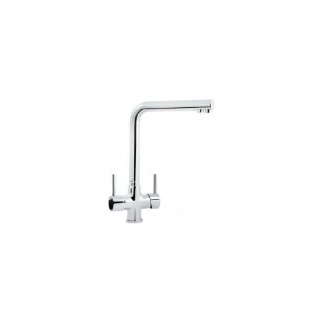 Crolla 4570CR TRIA Miscelatore monocomando per lavello con uscita separata per acqua pura bocca alta colore Cromato (1/3)