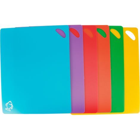 Planches à découper flexibles et antidérapantes, conjunto de 6 piezas, herramientas para la comida vegetal, tapis, Gadgets de cocina (1/5)