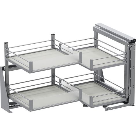 Vauth Sagel Eckschrank Beschlag Fold Premera Artline  Schwenkbeschlag, KB 900, rechts, silberfarbig grau satiniert