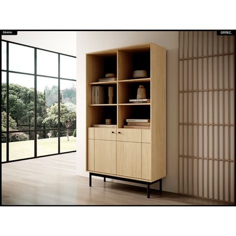 Bibliothèque ouverte – L.104 x H.185 x P.39 cm – OSAKA (1/5)