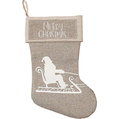 1 sac de rangement de Noël, pochette à bonbons créative, pendentifs à suspendre pour chaussette de Noël-47x26cm-Khaki (1/3)
