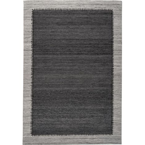Tappeto Jacquard Phoenix 300 in Lana e Cotone Antracite (1/4)