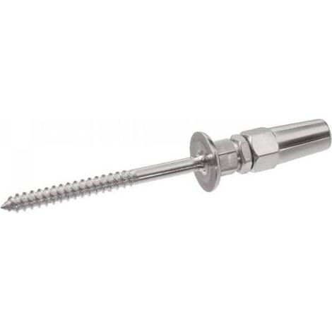 1 Terminaison Filetage Bois Sertissage Manuel 3 mm - Inox A4 - D-Work