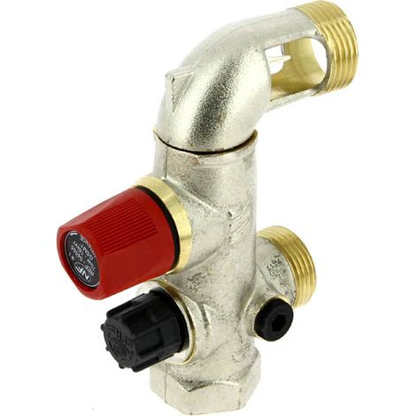 Watts – Groupe de sécurité laiton chrome NF-ACS coudé siège standard 1' – Filetage 1' (26x34) – Débit 5 m³/h pour chauffe-eau jusqu'à 18 kW - standard-1 (1/6)