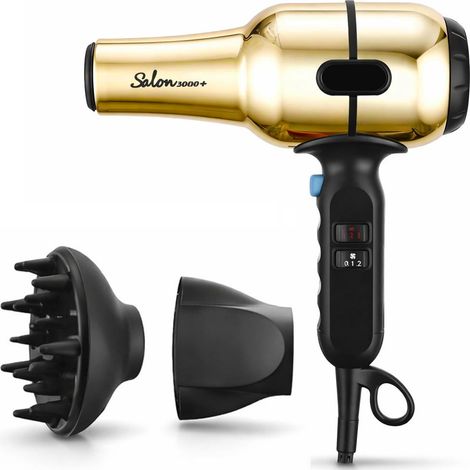 Asciugacapelli Professionale 2000W Diffusore Beccuccio Styling Asciugatura Rapida