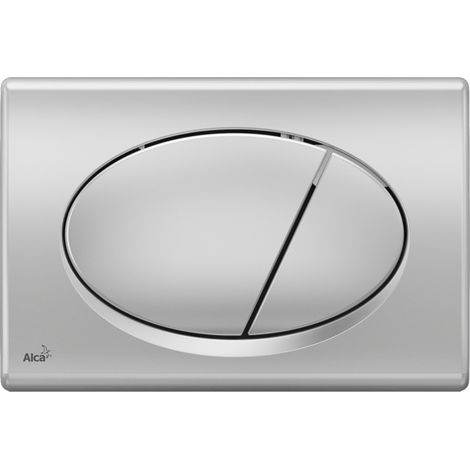 Plaque de commande double touche, Chrome mat (M72)