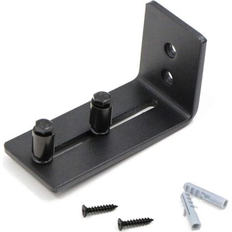Guide de roulement pour porte coulissante en métal – 2 roulettes – Système réglable – Couleur noire – Installation facile