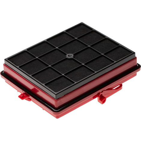 vhbw Staubsaugerfilter kompatibel mit Lux Intelligence S115 Staubsauger - HEPA-Aktivkohlefilter Rot Schwarz Weiß