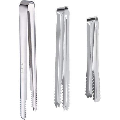 Pincettes À Glace - Acier Inoxydable 304 - Pour Seau À Glace Bar Cuisine Restaurant - Lot De 3 (1/5)