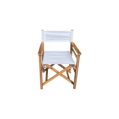 2 x C SEDIA REGISTA LEGNO PIEGHEVOLE CINEMA BIANCO
