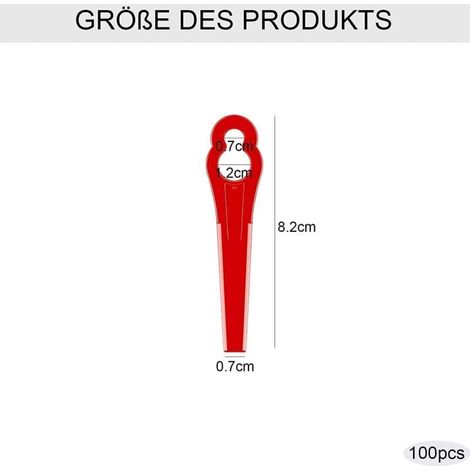 100 Lames de Rechange en Plastique pour Tondeuse à Gazon et Coupe-Bordures – Pour Jardin et Pelouse (1/3)
