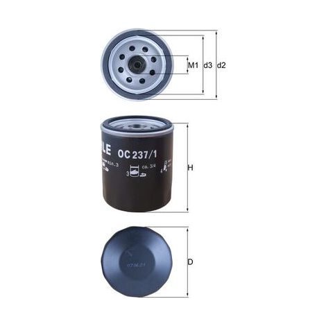 Ölfilter OC237/1 Knecht (1/2)
