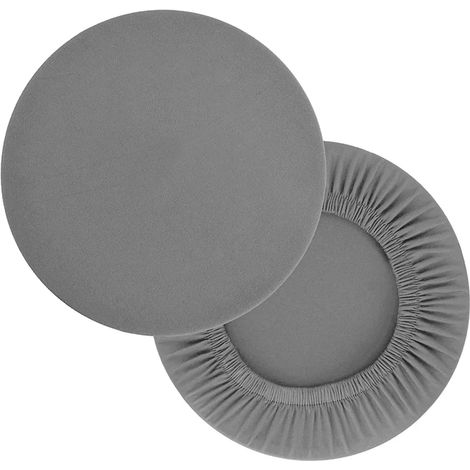 2 Pièces Housse de Tabouret de Bureau en Tissu Accessoires de Meubles de Conférence Housse de Tabouret de Bar Rond - Housse de Tabouret Élastique Super Douce et Lavable pour Chaise de 30-45cm (1/5)