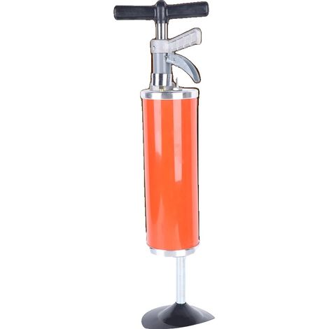 Desatascador de inodoro, depósito de aire de 3 litros, presión de aire de 0 a 1 MPa, funcionamiento manual, forma cilíndrica, compatible con varios tipos de tuberías. (1/5)