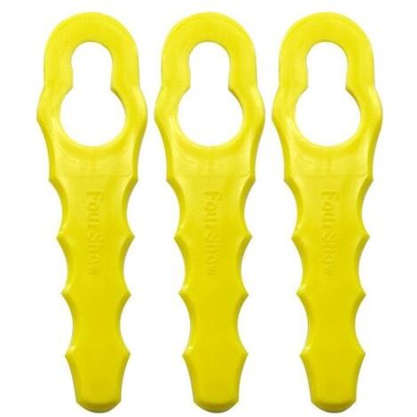 Paquete de 100 cuchillas de repuesto compatibles con la desbrozadora Ryobi, cabezales de cuchillas doblemente dentadas RAC155 RAC157 RAC158- (1/5)