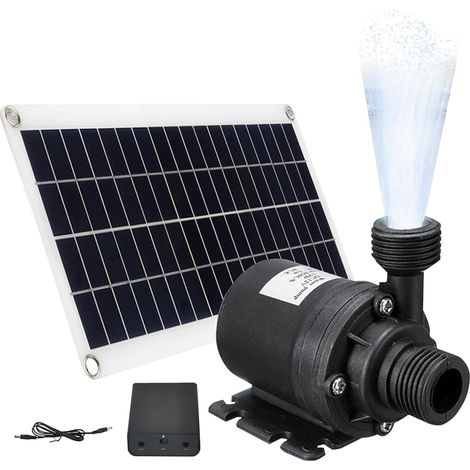 Kit de pompe à eau solaire 18 W, pompe à eau solaire silencieuse pour fontaine alimentée par une pompe submersible (1/5)