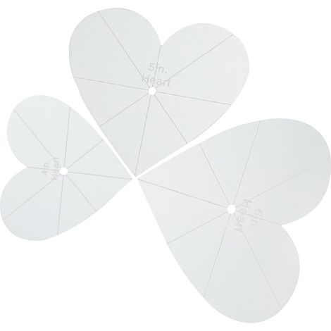 Règles de Patchwork Légères et Solide Forme Cœur Lot de 3 en Acrylique Outils Pratiques pour Couture et Peinture, pour Quilting et Patchwork (1/5)