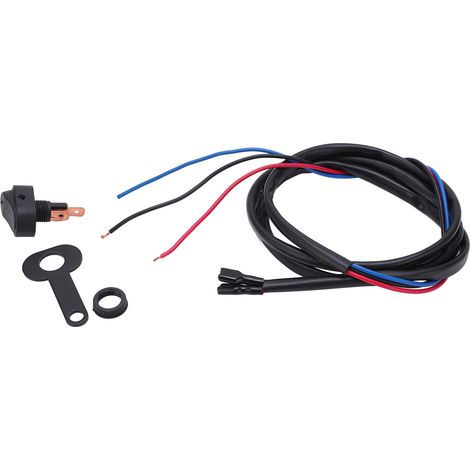Interrupteur à bascule rond pour phare antibrouillard LED de moto avec indicateur rouge pour scooters, voitures et bateaux support de 5,6 cm/2,2 pouces (1/5)