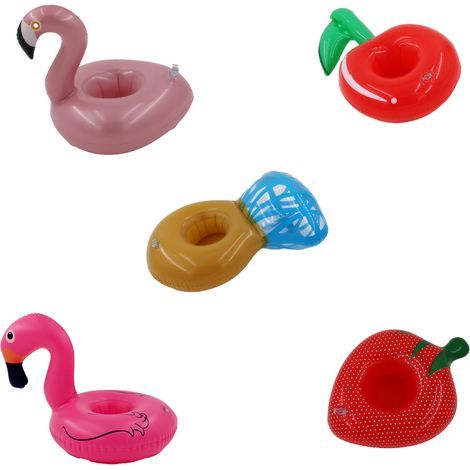 Aufblasbarer Getränkehalter – Für Pool und Outdoor-Aktivitäten – Standardkapazität – 5er-Pack (1/5)