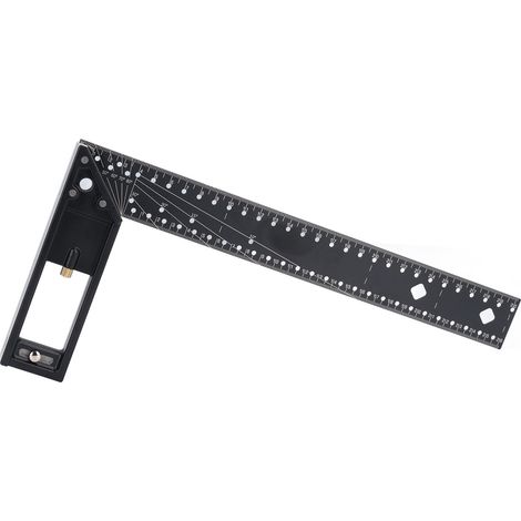 Règle de mesure multi-angle professionnelle 45 90 degrés combinée universelle équerre précise outil de traçage 30 cm (1/5)