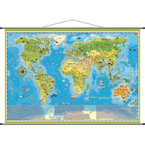 Animali del Mondo - Piccolo Esploratore - Formato medio. Mappa murale per bambini (1/5)
