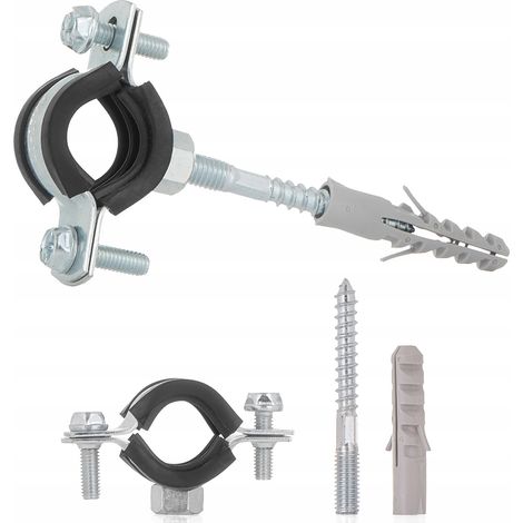 Abrazadera metálica con goma para tubos de 1/2" (20-25 mm) (1/3)