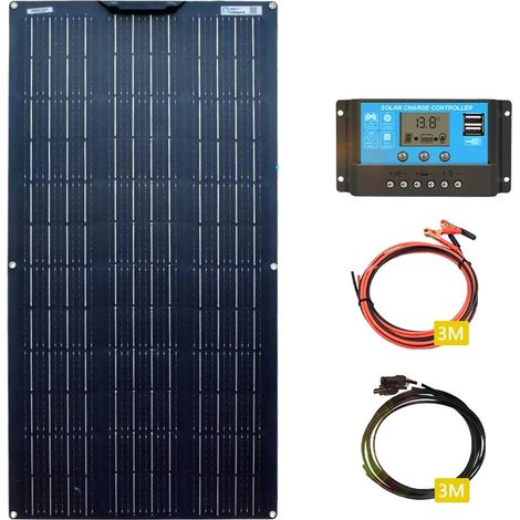 Kit de panneaux solaires, design flexible, technologie de charge intelligente, Kit solaire de 100W (1/2)