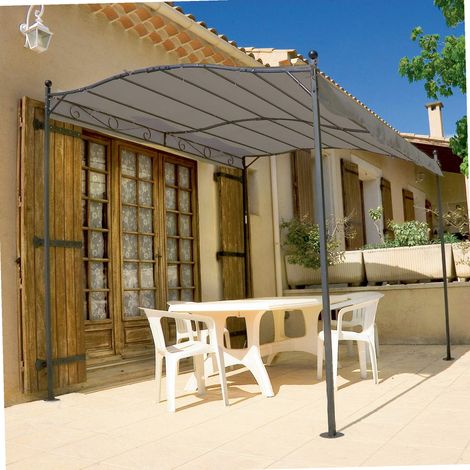 Werka Pro – Toile d'ombrage taupe 3 x 2,5 m – Polyester 180 g/m² résistant aux UV – Protection solaire pour pergola (1/2)