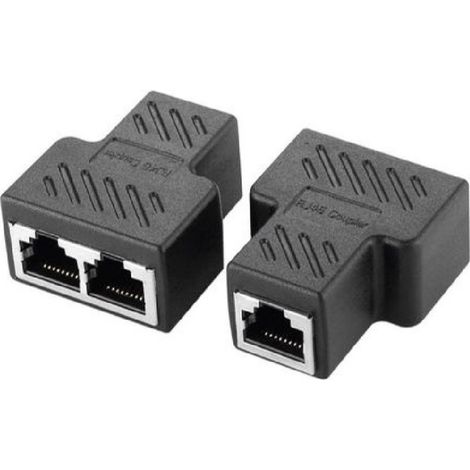 Maxtech Sp-l02 Convertisseur Double Lan 1 à 2 Ports Adaptateur Rj45 (1/3)
