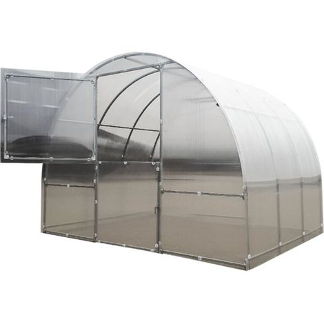 Serre tunnel polycarbonate larg 3 m Jura Easy, Long 10 m, Épaisseur 6 mm