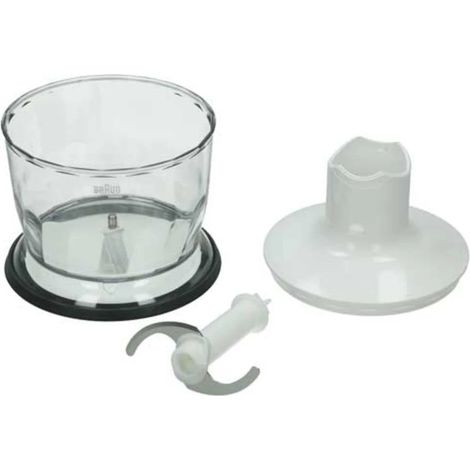 bol (blanco) con tapa batidora de mano, compatible con BRAUN - AX22110062