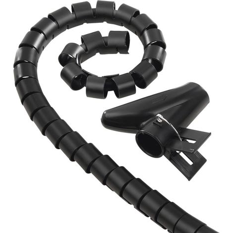 HAMA Kabelkanal 20mm, 2,5m, flexibler Kabelschutz Schwarz