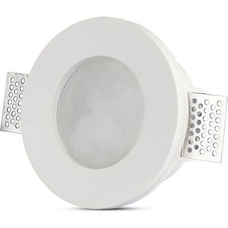 V-tac einbaustrahler aus weißem, rundem gips gu10 vt-801rd 3692 (1/5)