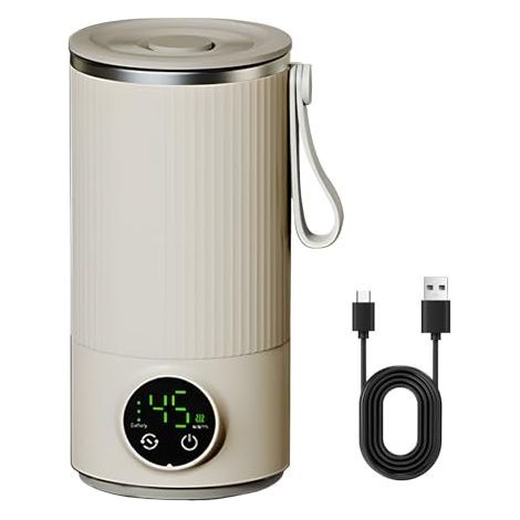 Mug électrique chauffant et mélangeur à café rechargeable – Contrôle intelligent de la température – Autonomie 4 à 6 heures – Chargement USB-C (1/5)