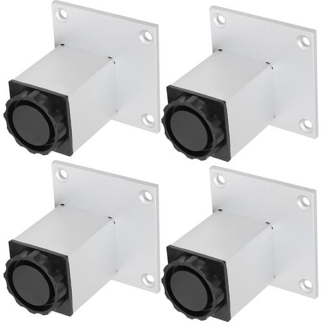 4 verstellbare, quadratische Sofabeine aus Aluminiumlegierung, 60 mm Möbelfüße, Möbelbeschläge (1/5)