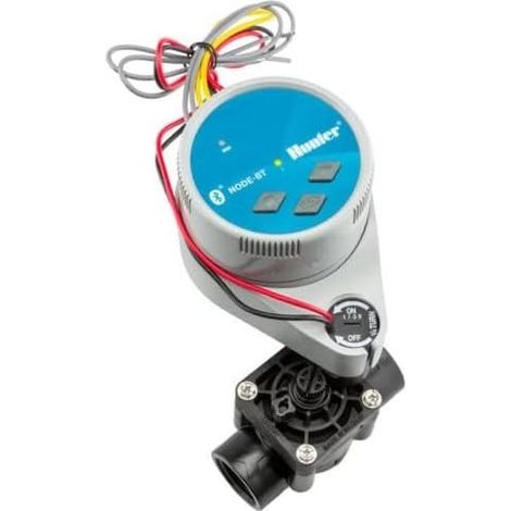 Programador de Riego NODE-BT-100-VALVE-B para 1 Zona con Válvula PGV-101G-B y Solenoide Latch  Hunter Industries  Oferta exclusiva