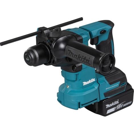 Trapano SDS+ senza spazzole 2x5Ah 18V LXT® MAKITA DHR183RTWJ + sistema di aspirazione + MAKPAC (1/2)
