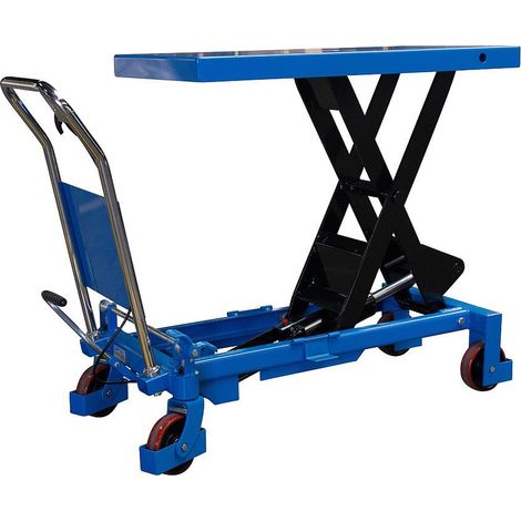 Fimm - Table élévatrice manuelle simple ciseaux charge 800 kg Diam roues 127 mm