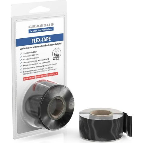 Crassus Flex Ruban CRA70605 25mmx3,5mx0,7mm, auto-soudable, noir